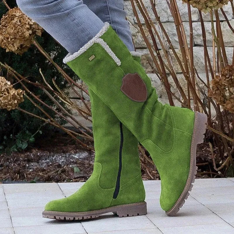 Isabella | Damen Knielange Winterstiefel mit Shearling-Futter